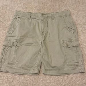 Khaki Cargo Stretchy Shorts